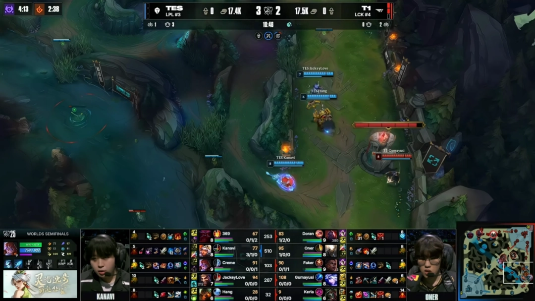 《英雄联盟》S15全球总决赛半决赛TES对阵T1战报：不在今天