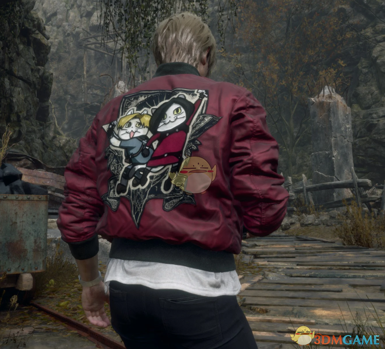 《生化危机4：重制版》里昂的红色卡通图案夹克MOD