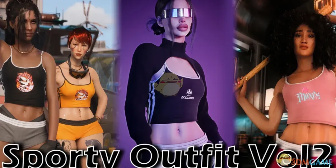 《赛博朋克2077》性感运动套装MOD