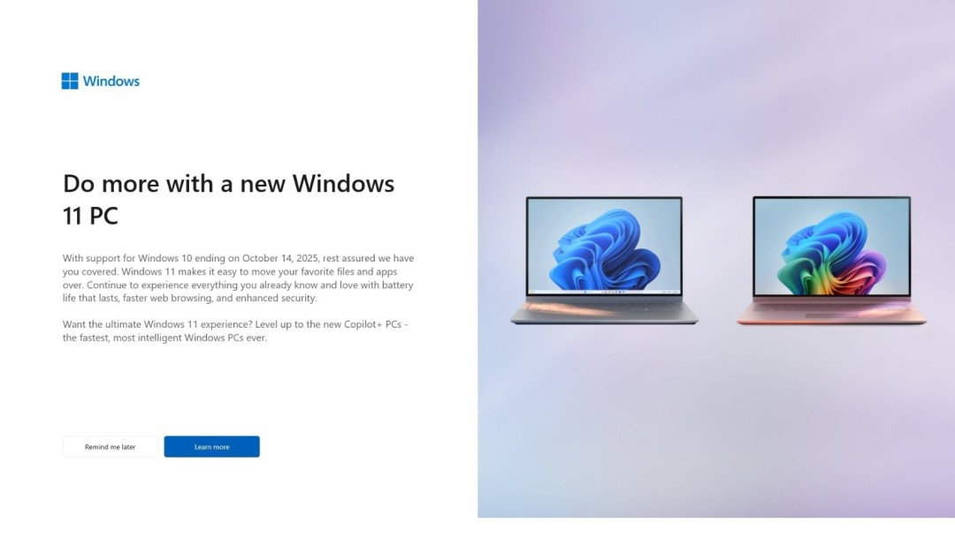 微软又来了!全屏弹窗提醒Windows 10用户升级Windows 11