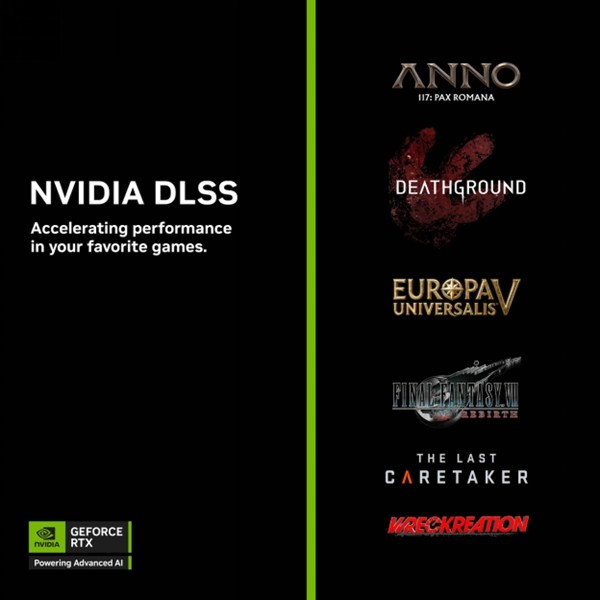 《最终幻想 VII 重生》、Deathground 等游戏支持DLSS 4