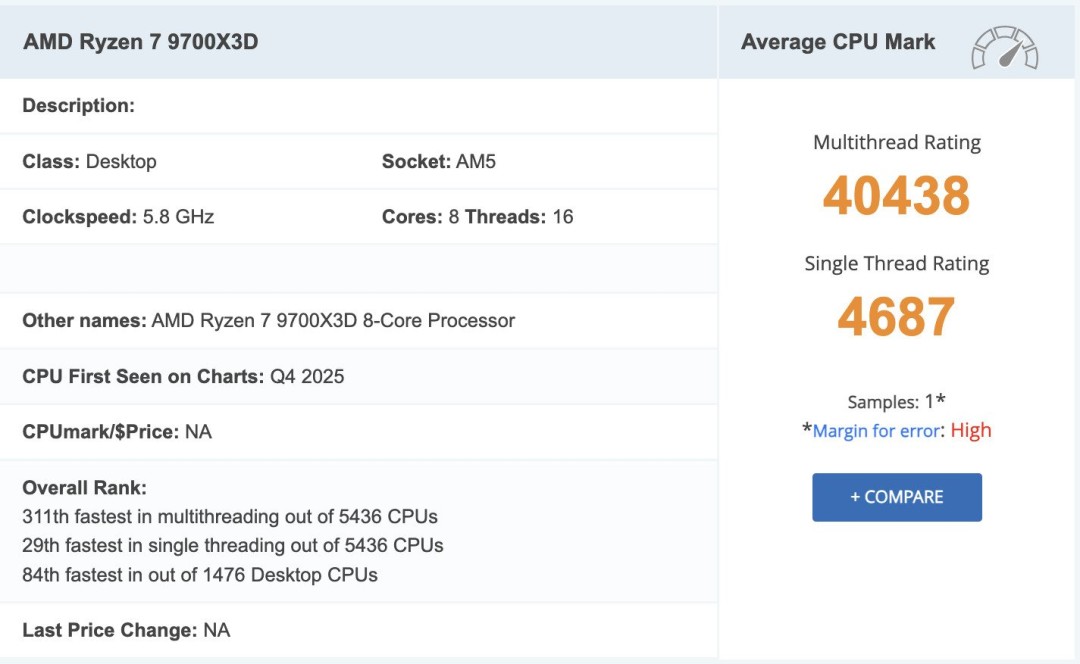 AMD7 9700X3Dܷй¶ һϷU