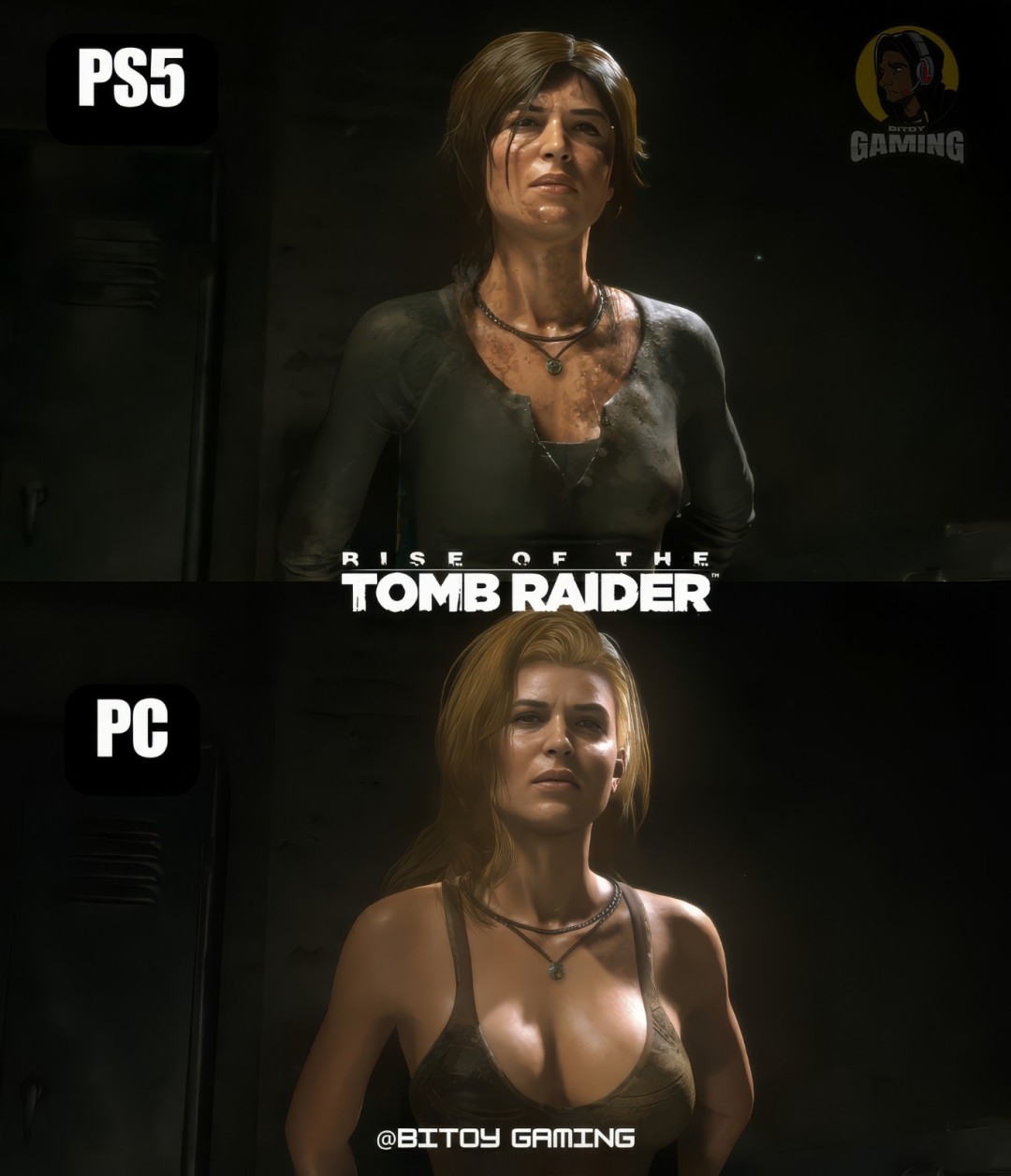 游戏角色在PS5和PC上服装对比 上了PC就由不得你