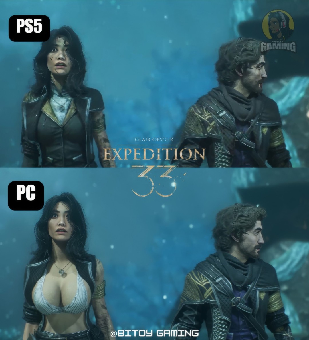 游戏角色在PS5和PC上服装对比 上了PC就由不得你