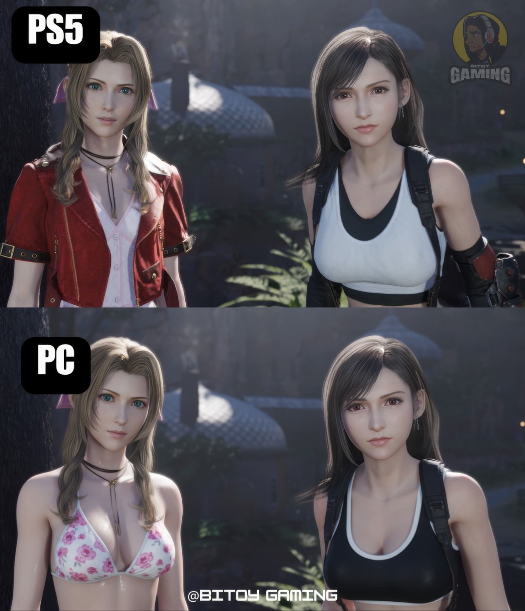游戏角色在PS5和PC上服装对比 上了PC就由不得你