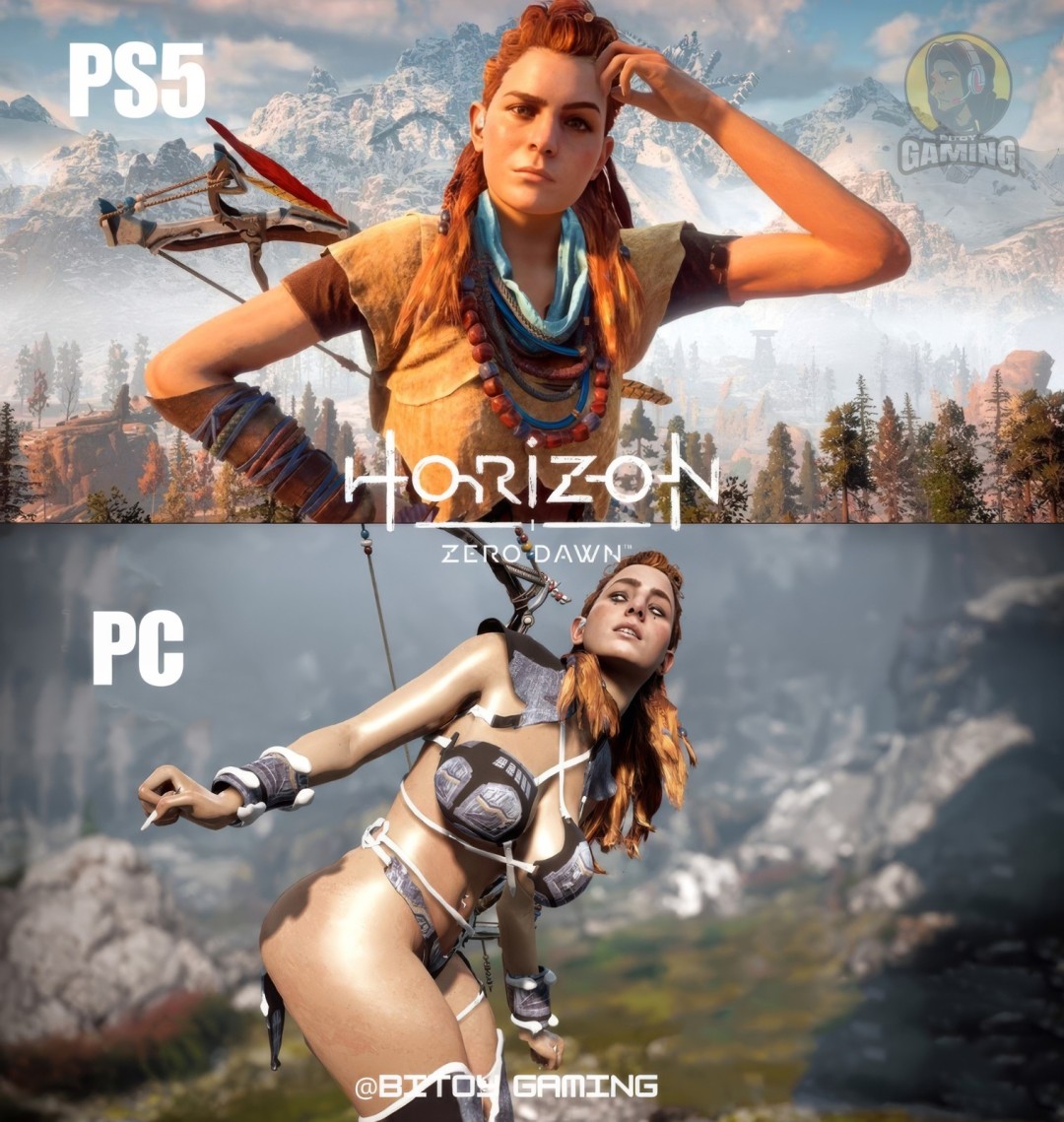 游戏角色在PS5和PC上服装对比 上了PC就由不得你