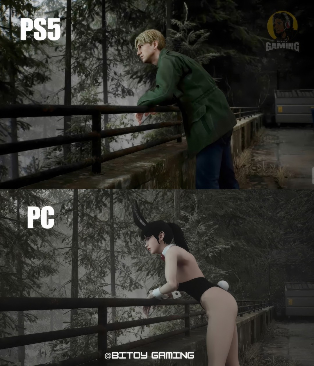 游戏角色在PS5和PC上服装对比 上了PC就由不得你