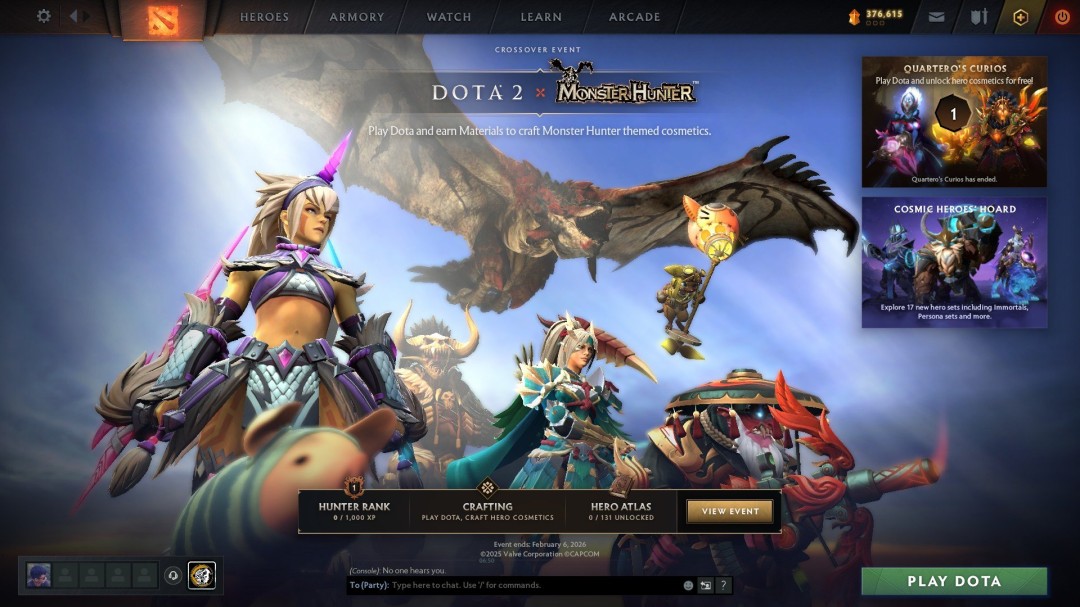 狩猎开始！《Dota2》x《怪物猎人》联动正式上线