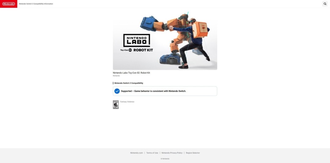 任天堂推兼容查询网站 方便玩家查询Switch游戏兼容情况