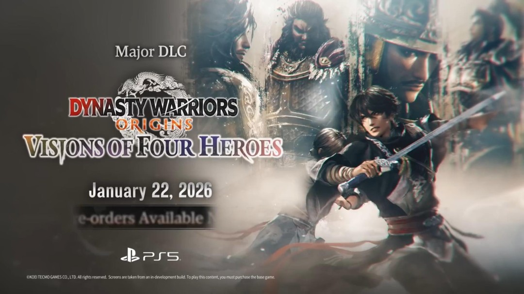 《真三国无双：起源》DLC梦幻四英杰预告 明年1月22日上线