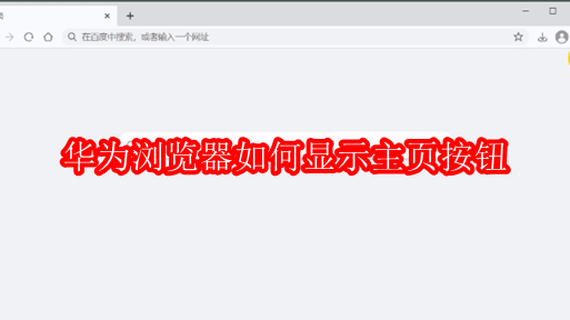 华为浏览器如何显示主页按钮