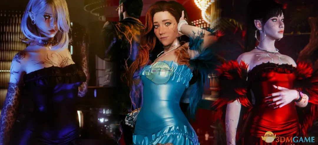 《赛博朋克2077》性感荷叶边连衣裙MOD