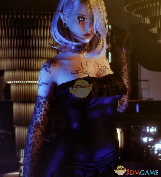 《赛博朋克2077》性感荷叶边连衣裙MOD