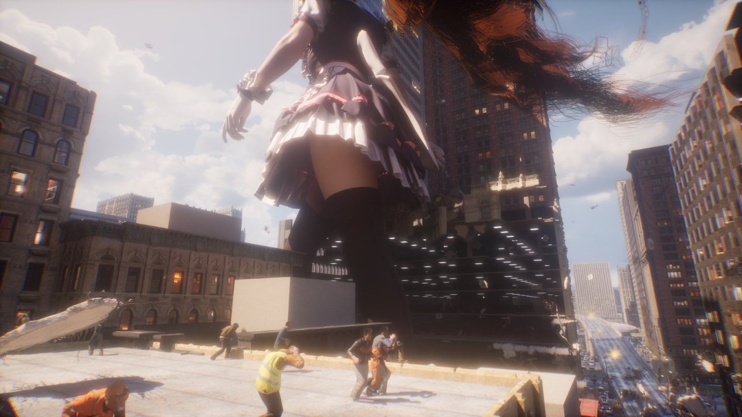 《女巨人游乐场》新截图 巨大美女大肆破坏城市