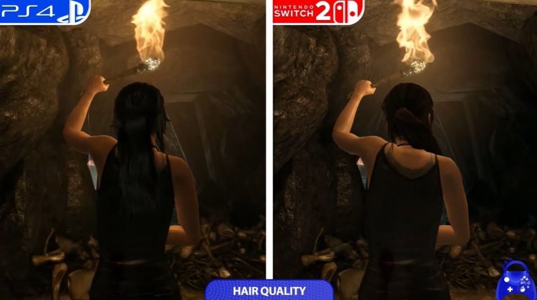 略逊一筹！ 《古墓丽影：终极版》Switch版与PS4版画面性能对比