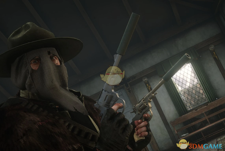 《荒野大镖客2》消音纳干转轮手枪MOD