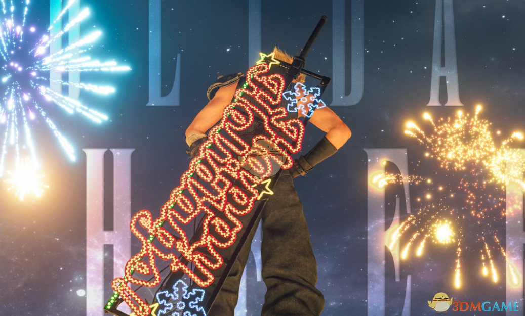 《最终幻想7：重生》克劳德的霓虹灯牌之剑MOD