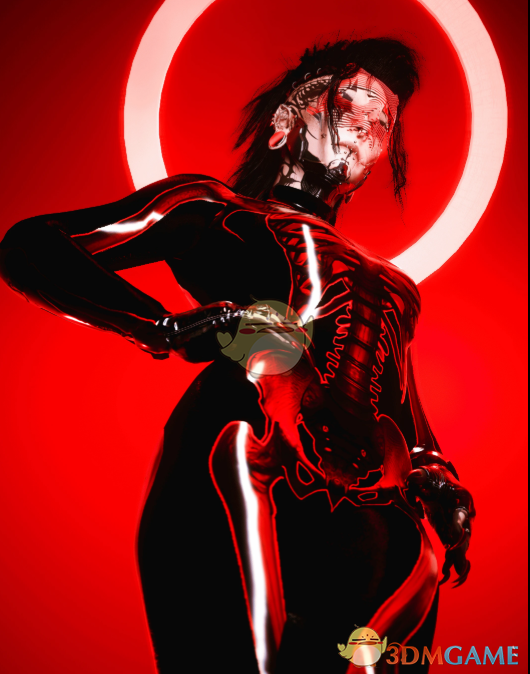 《赛博朋克2077》万圣节骷髅连体紧身衣MOD