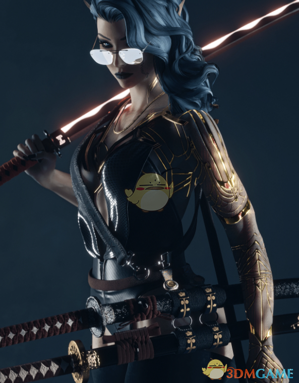 《赛博朋克2077》光与影吕涅纹身MOD