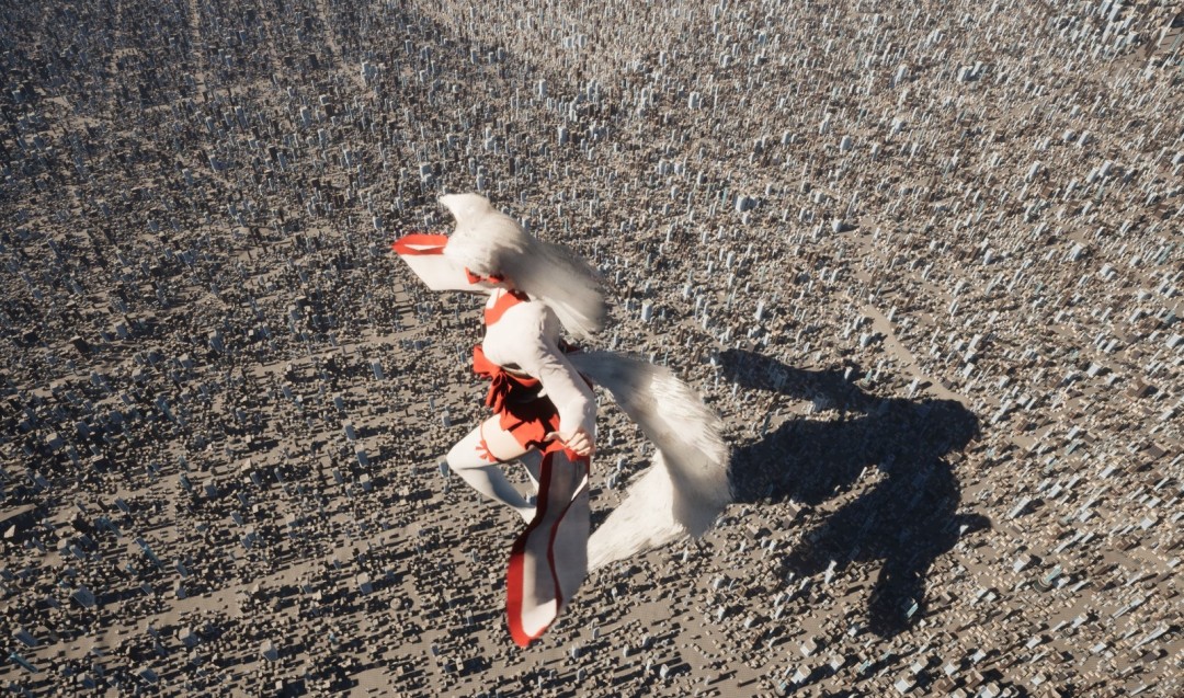 《女巨人游乐场》官方新截图：性感白丝狐妖践踏城市