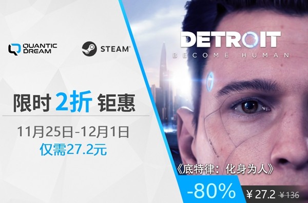 神作史低！《底特律》周促重磅来袭，立减80%！