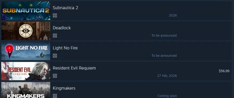 万众瞩目！《生化危机9：安魂曲》登上Steam愿望单前五