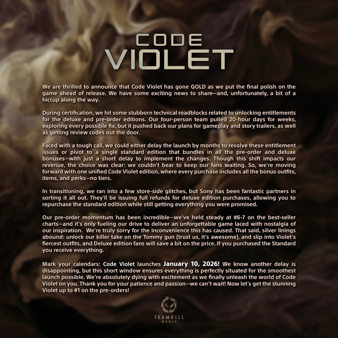 Code VioletٴƱ 2026110շ
