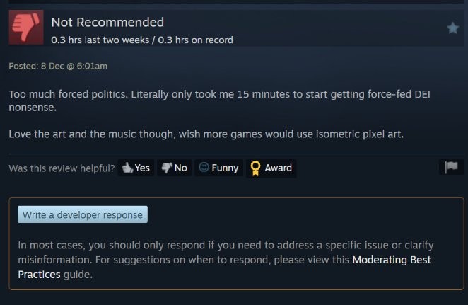 《小小火箭实验室》遭反DEI差评 发行商强硬回应你别玩了!