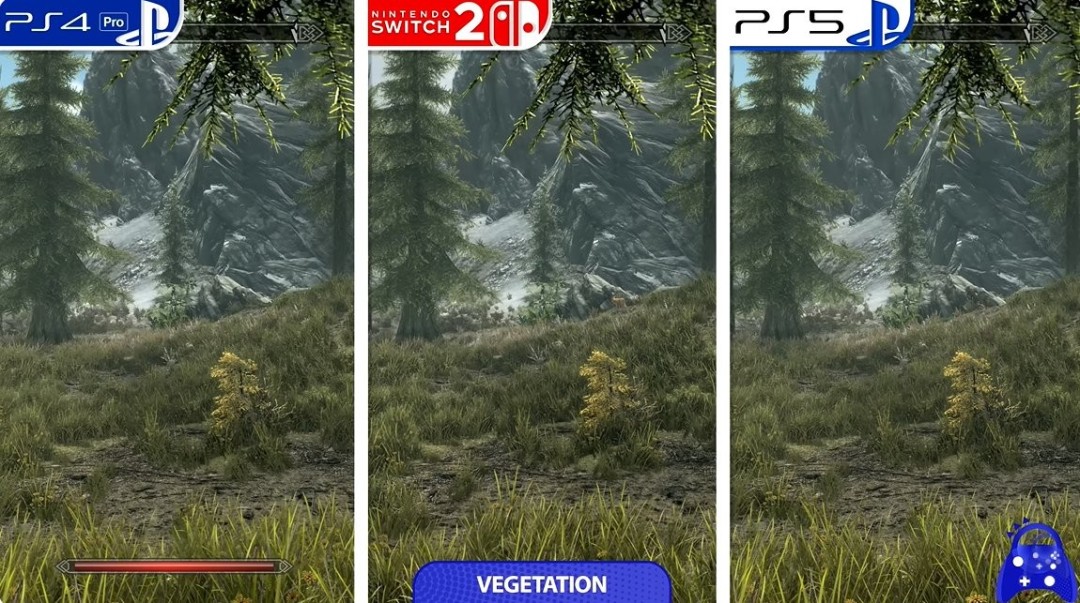 《上古卷轴5》PS与NS2平台对比 NS2版本画质提升性能灾难