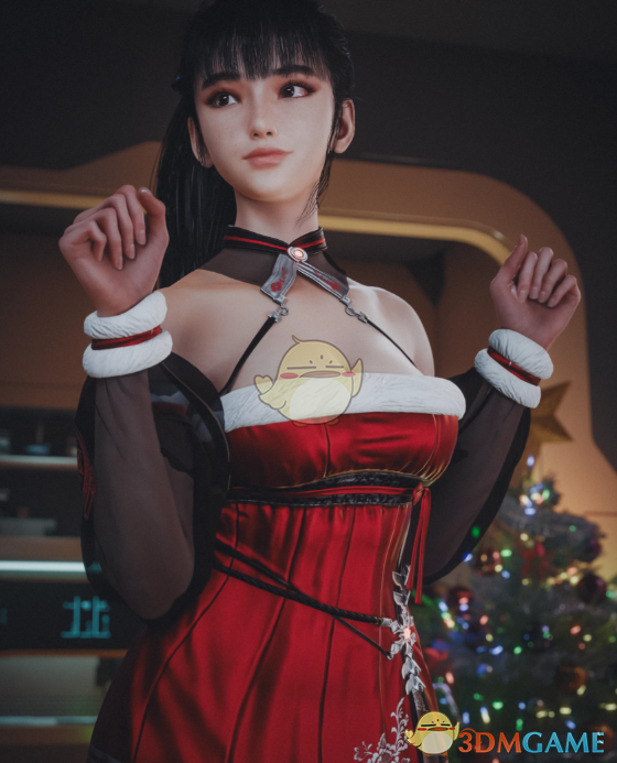 《赛博朋克2077》剑星伊芙圣诞裙装MOD