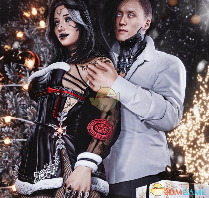 《赛博朋克2077》剑星伊芙圣诞裙装MOD