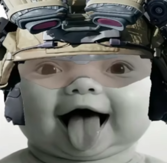 诡异的婴儿流口水黑白大头照，怎么就成为了网友摆烂专用表情包？