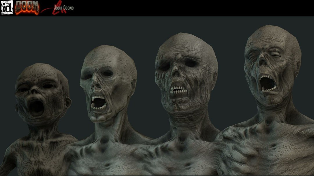 原版《毁灭战士4》美术概念图 活体兵器四足坦克等