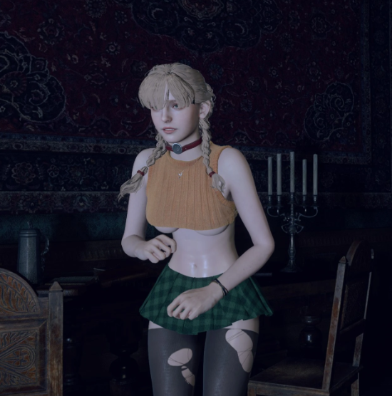 《生化危机4：重制版》阿什莉的性感毛衣服装MOD