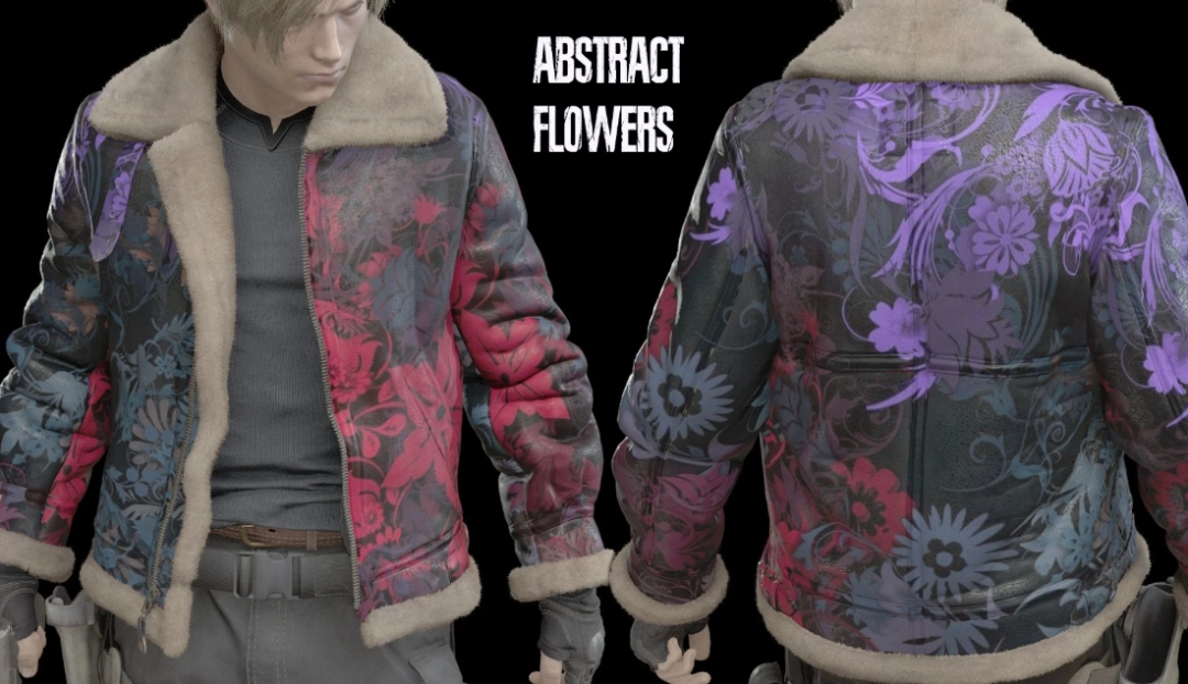 《生化危机4：重制版》里昂的抽象花卉夹克MOD