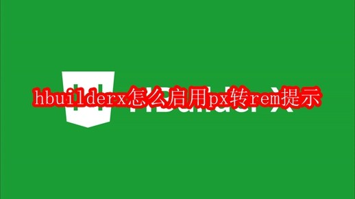 hbuilderx怎么启用px转rem提示
