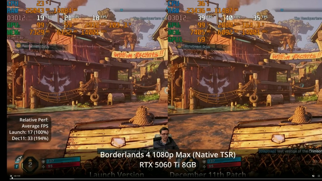 《无主之地4》PC版修好了?12月更新让优化大提升