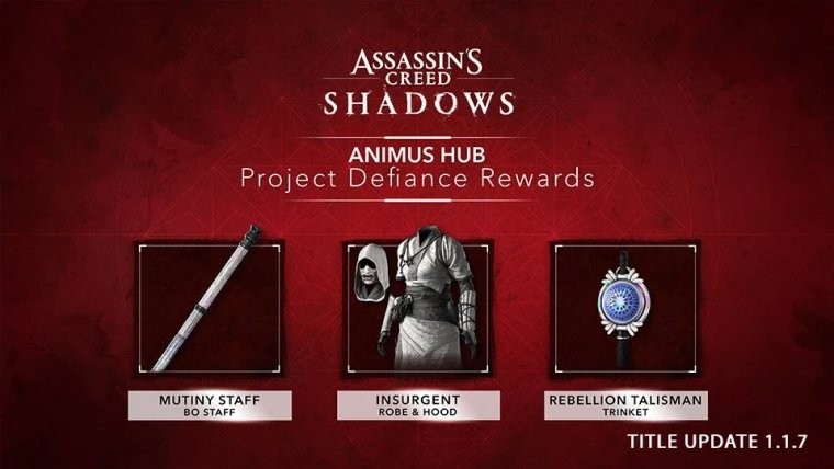 《刺客信条：影》发布1.1.7版本更新 新增主角终结技