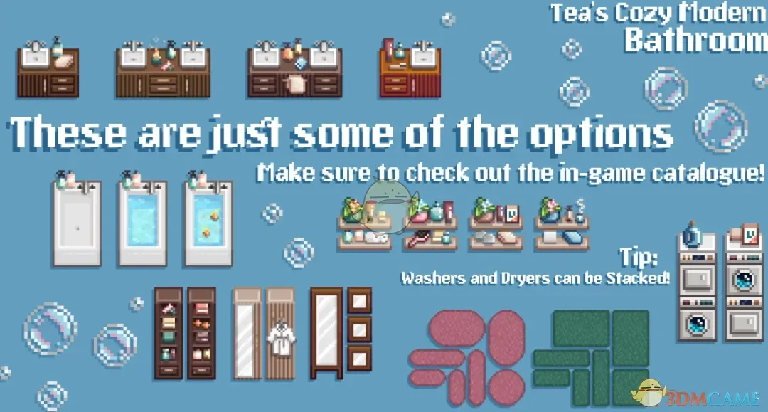 《星露谷物语》现代浴室家具MOD