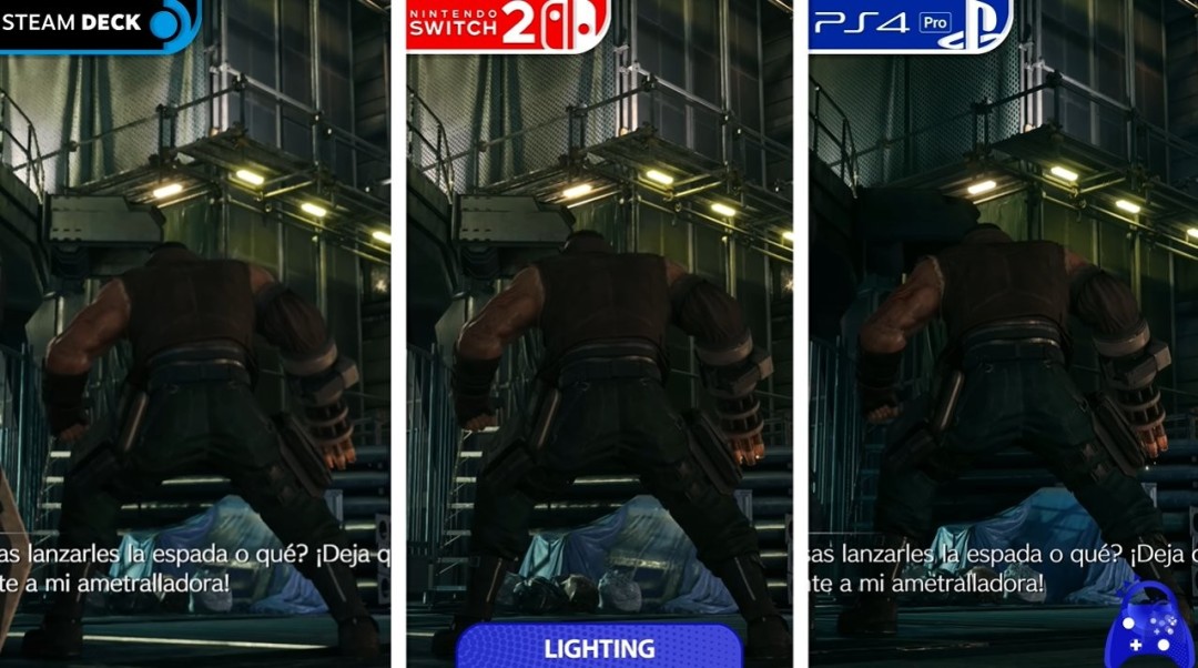 《最终幻想7重制版Intergrade》三平台画面性能对比 Switch2优于Steamdeck