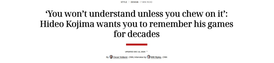 小岛谈游戏设计：太舒服的东西不会给玩家留下深刻印象