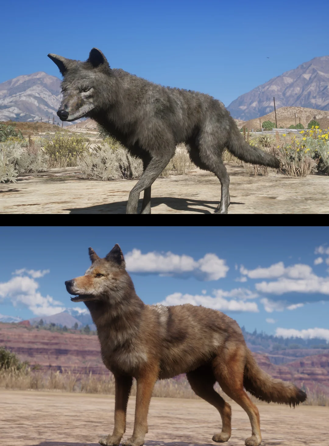 太抽象！玩家对比《GTA5》与《荒野大镖客2》动物建模