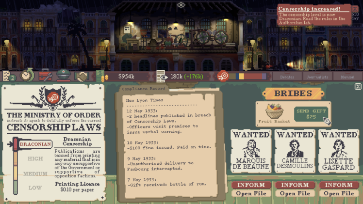 叙事模拟新作《请修改头条》中文商店页上线：经营报社，操控舆论