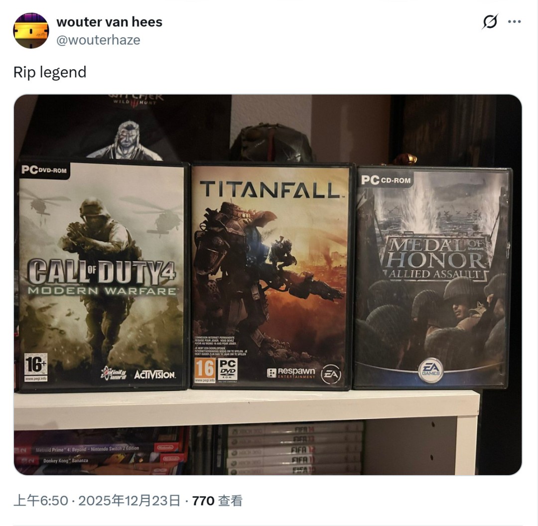 传奇谢幕！业界多名开发者悼念FPS传奇开发者Vince Zampella