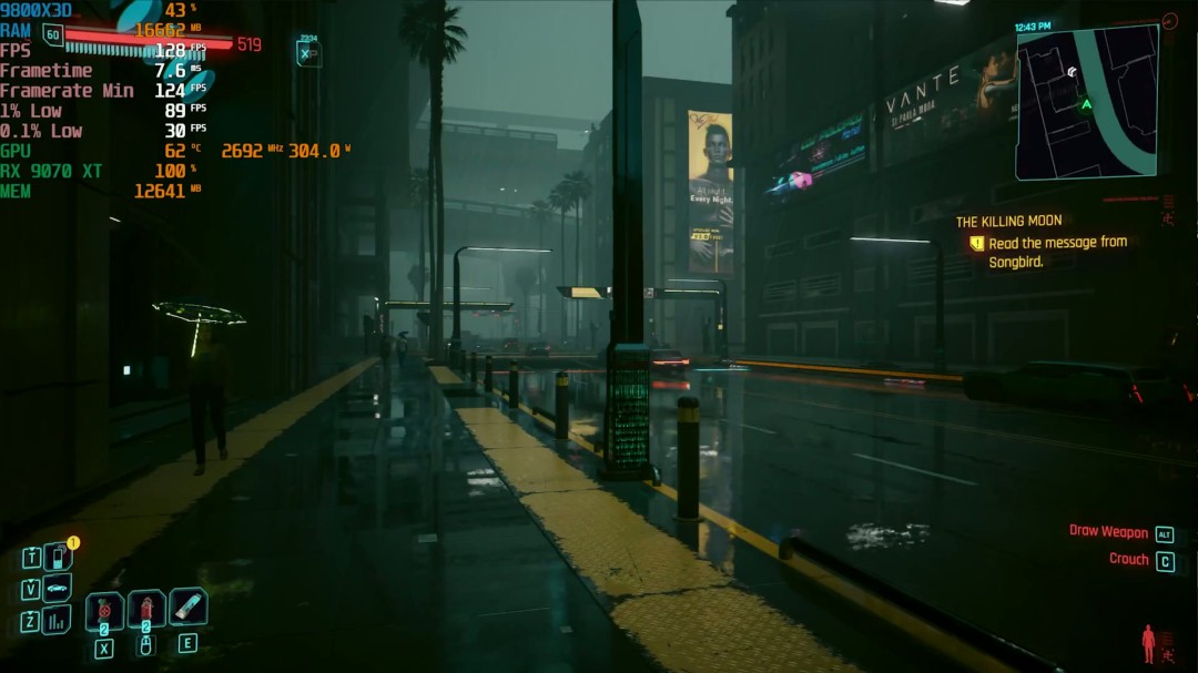 《赛博朋克2077》FSR Redstone测试 画质大幅改善