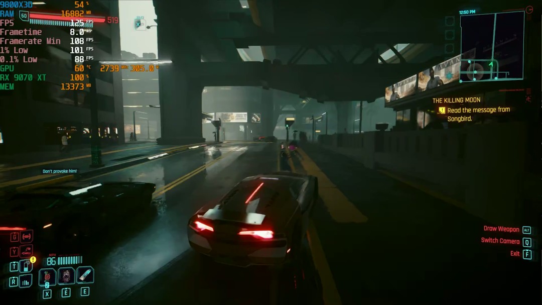 《赛博朋克2077》FSR Redstone测试 画质大幅改善