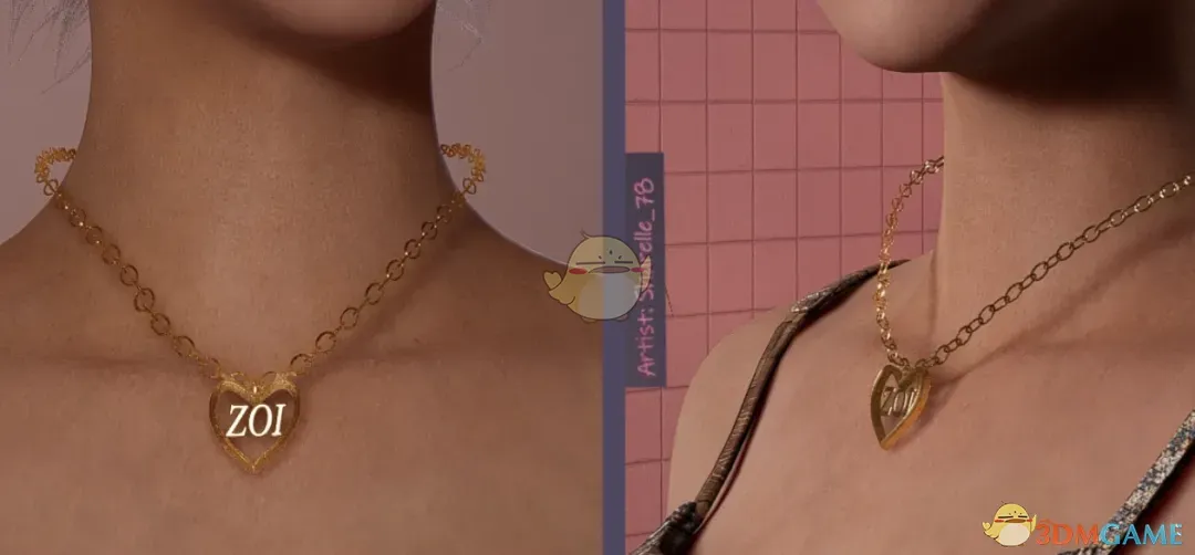 《InZOI》心形黄金项链MOD