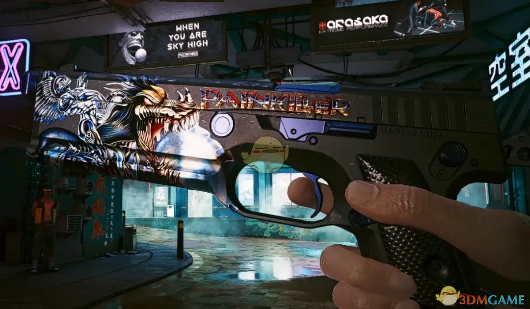 《赛博朋克2077》少女与神父手枪MOD