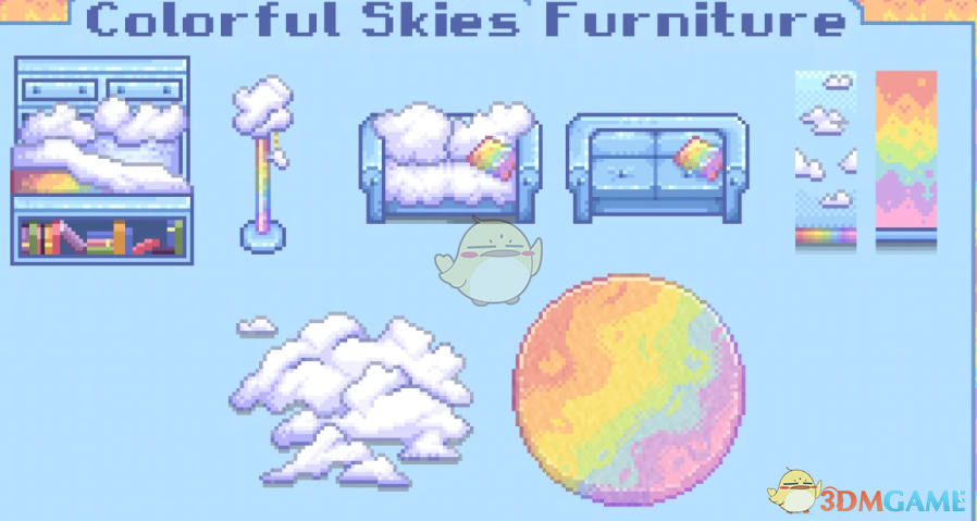 《星露谷物语》彩色天空家具MOD