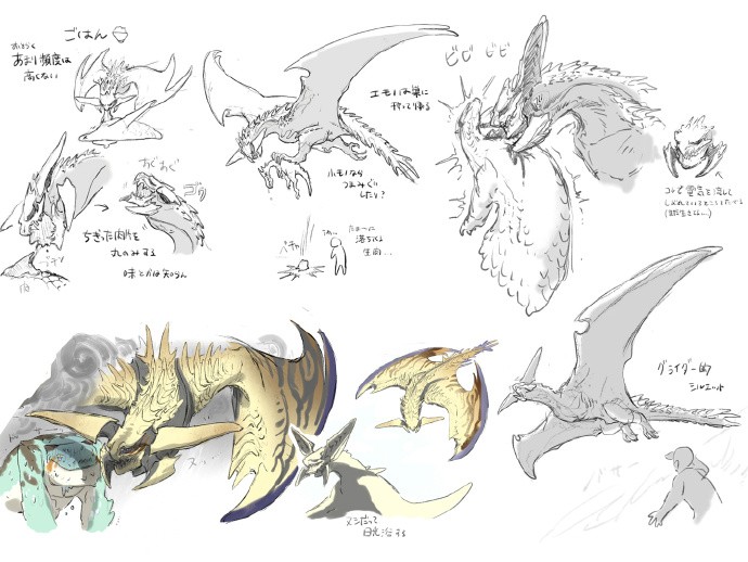 霸气煌雷龙与锁刃龙！《怪物猎人：荒野》设计草图公开